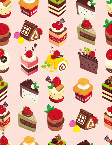 seamless sweet cake pattern