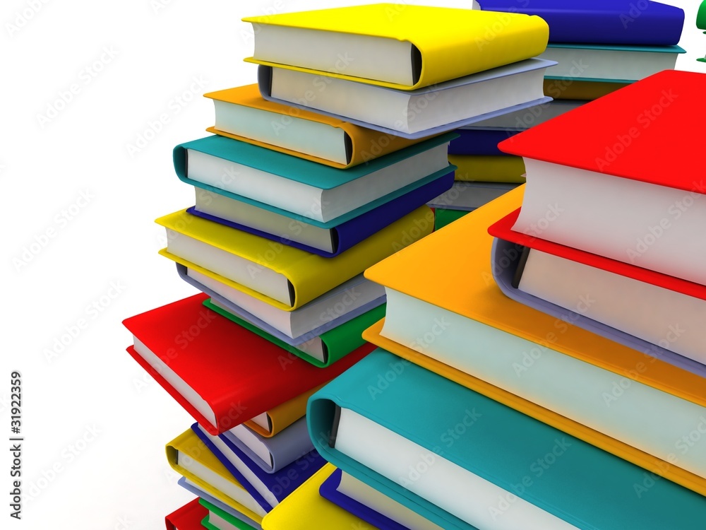 Pile of books isolated on white background Pile of books isolated on white background