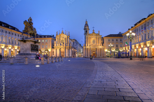 San Carlo Square in Turin/Torino, Italy photo