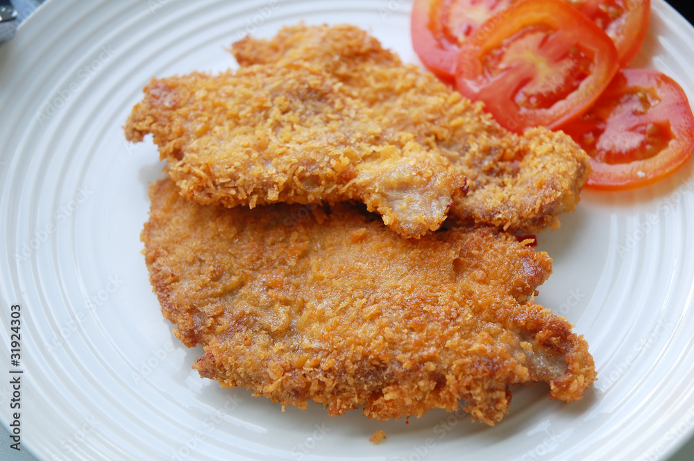 image of pork chop on plate