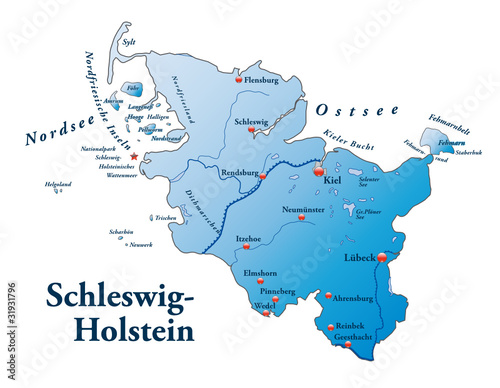 Niedersachsen Übersicht blau in SVG