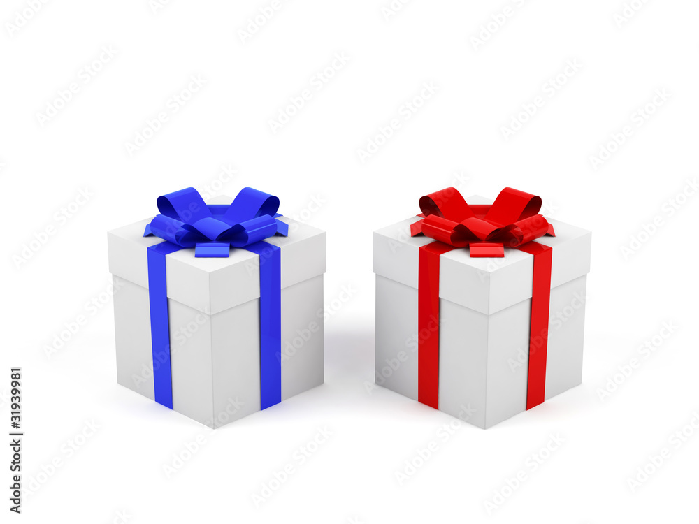 Gift box on a white background. Gift box on a white background.