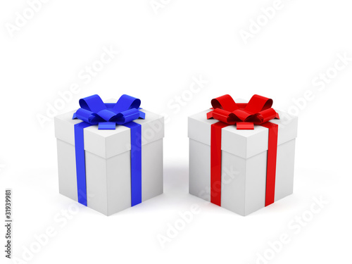 Gift box on a white background.