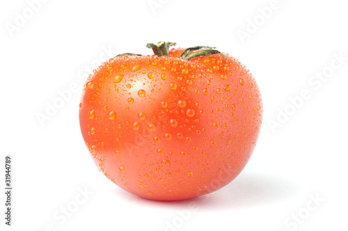 Tomato with droplets