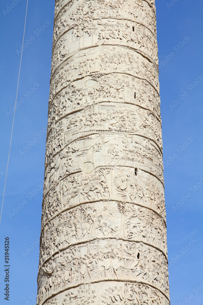 Trajan's Column in Rome, Italy