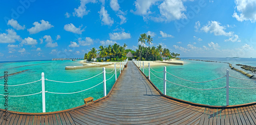 Maldives island panorama