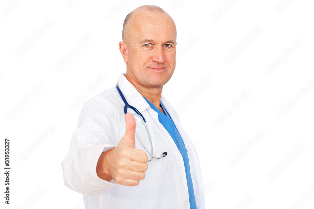doctor showing thumbs up doctor showing thumbs up