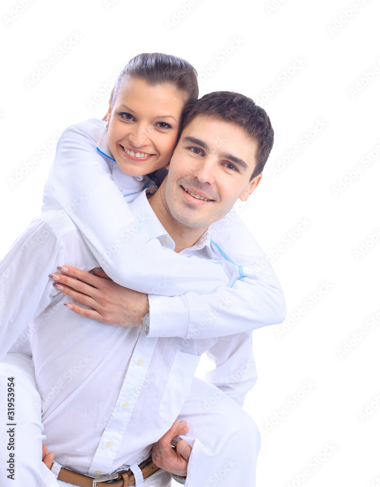Portrait of a happy young couple having fun together Portrait of a happy young couple having fun together