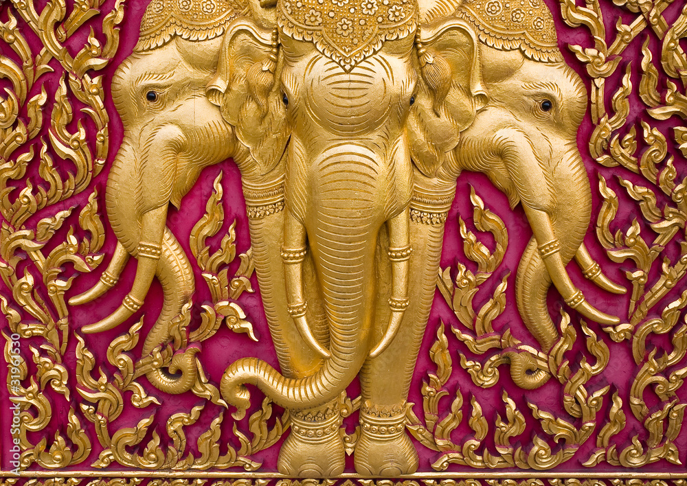 Fototapeta premium Buddha carved