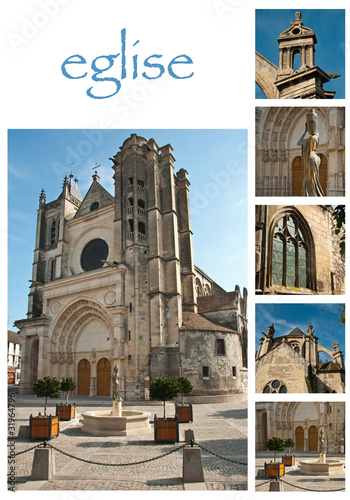 composition église de  Montereau-Fault-Yonne