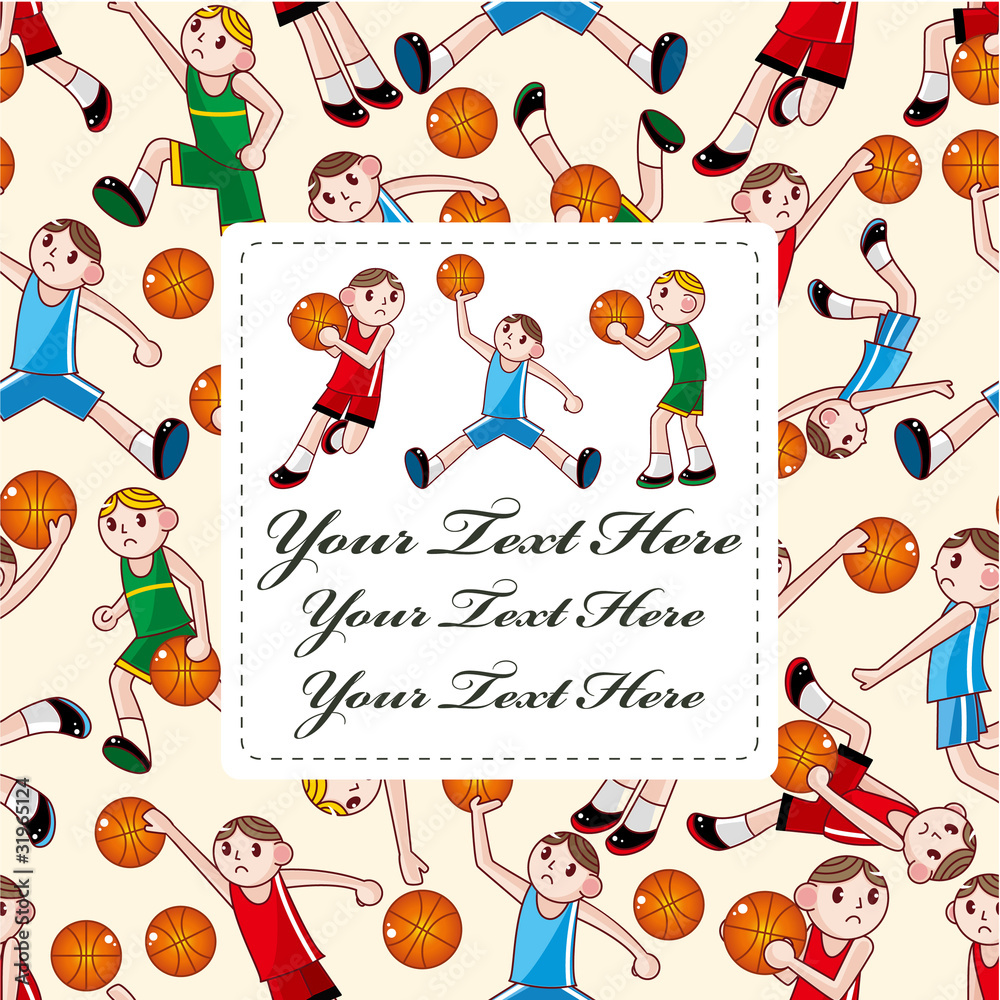 cartoon basketball player card cartoon basketball player card
