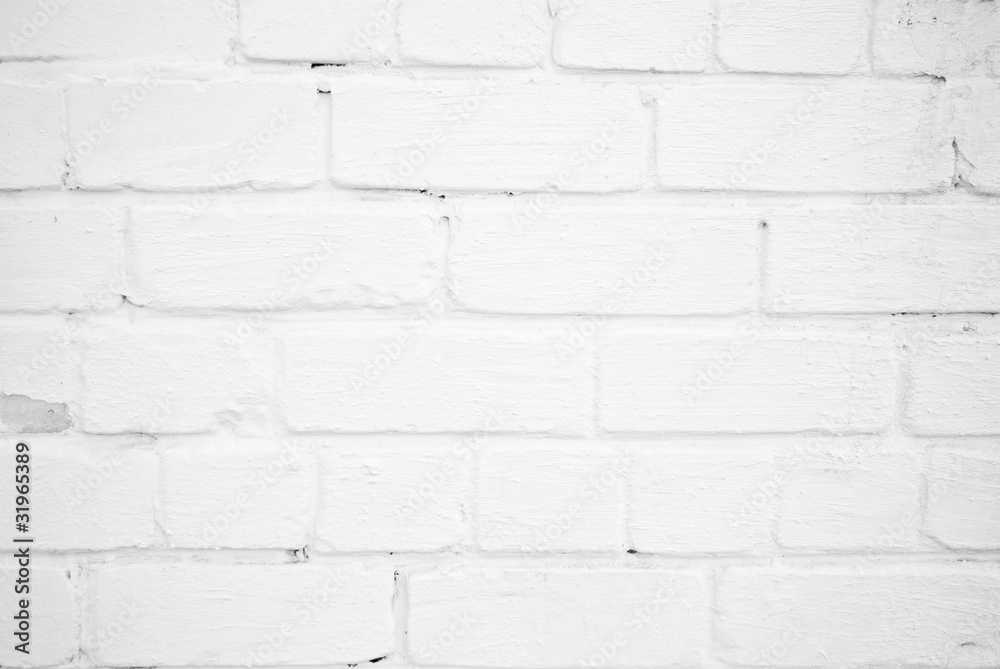 White brick wall White brick wall
