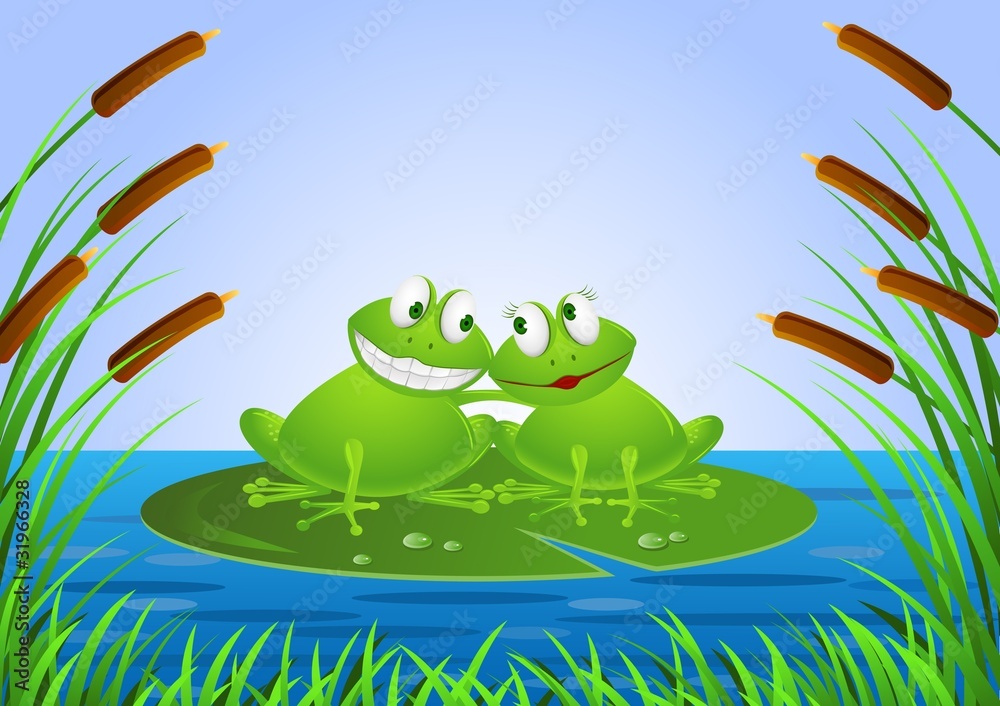 Fototapeta premium frog in love