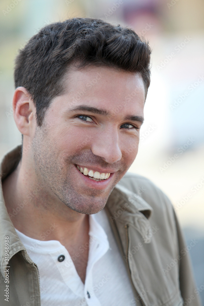 Portrait of handsome smiling man Portrait of handsome smiling man