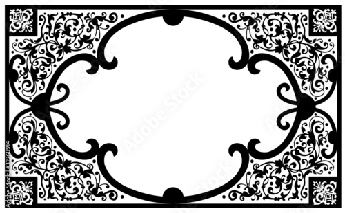 Obraz na płótnie Verzierung, Papier, Dokumente, Ornamente, filigran, edel w salonie