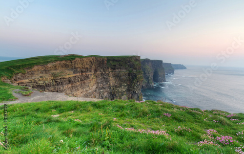 Cliffs of Moher at dusk - Irish national landmark