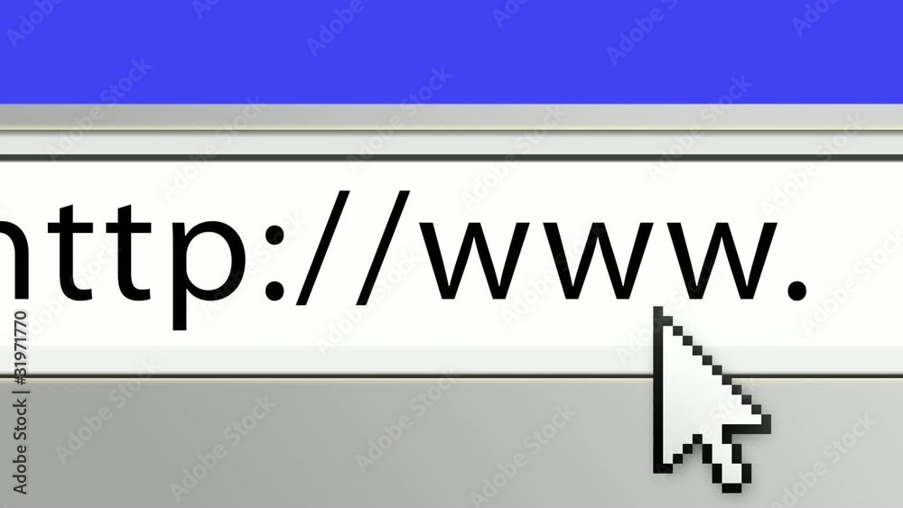 typing a web adress in a web browser