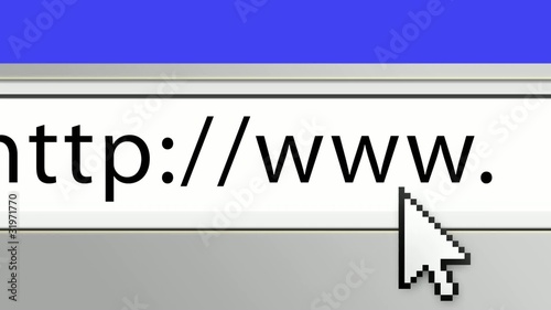 typing a web adress in a web browser