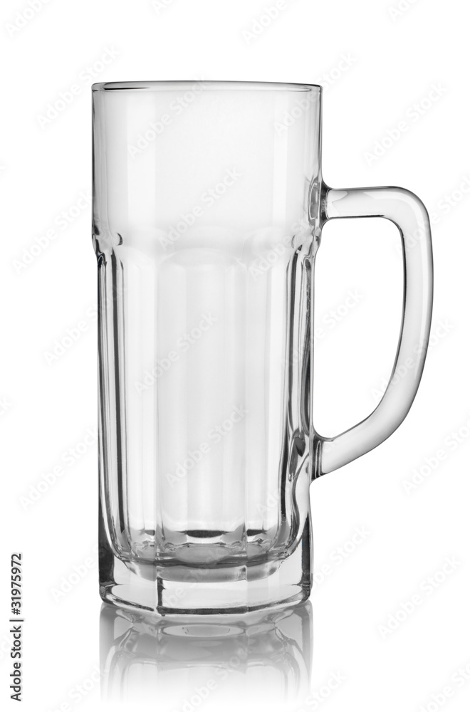 Empty beer glass isolated Empty beer glass isolated