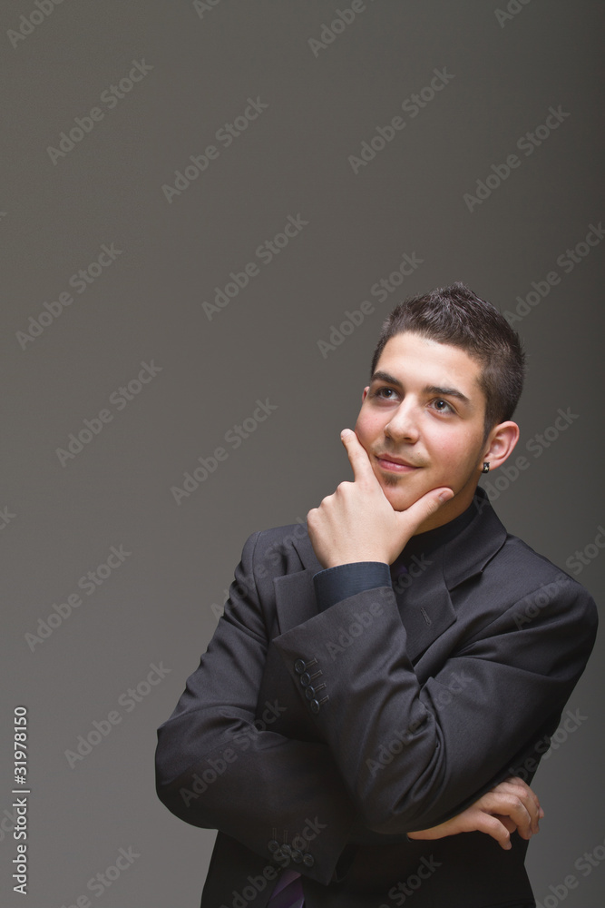 Teenaged businessman ready to rock the world Teenaged businessman ready to rock the world