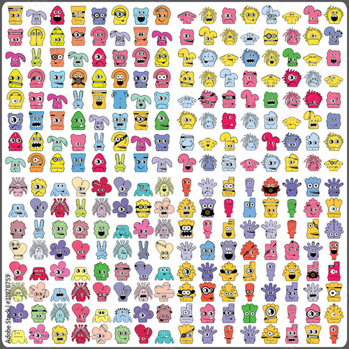 Big set of monsters