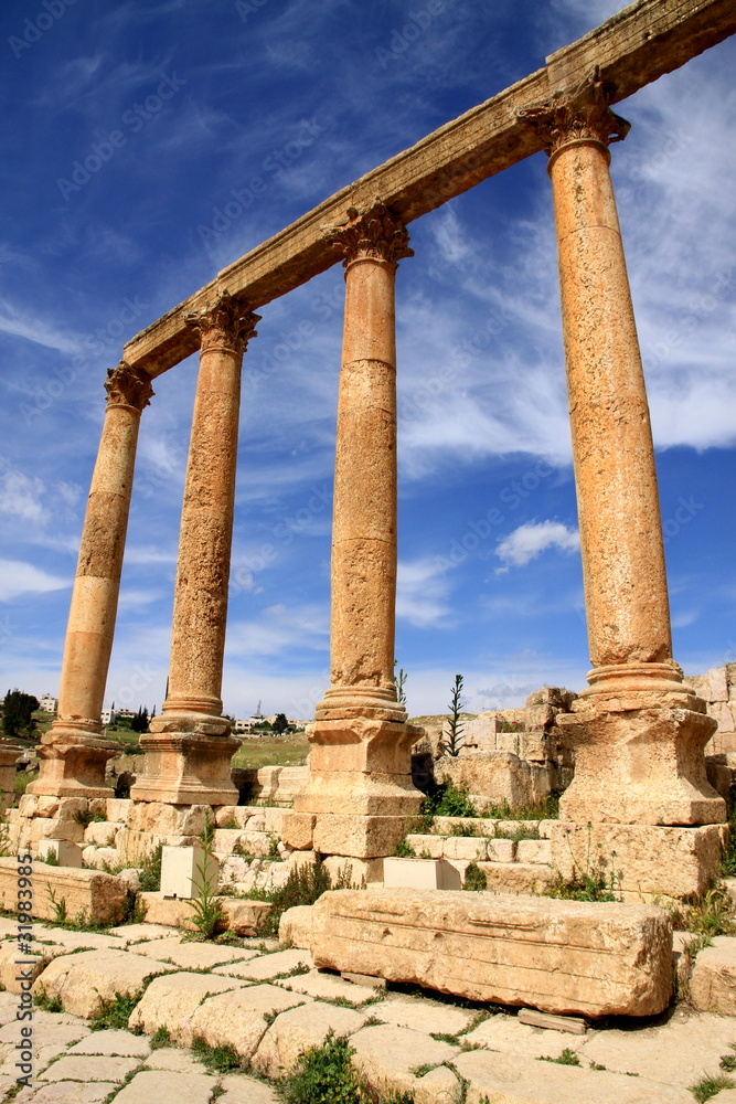 Colonnade in the Cardo Maximus, Jerash