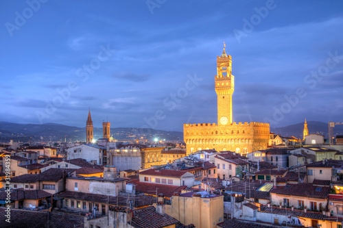 Florence skyline - Palazzo Vecchio, Italy photo