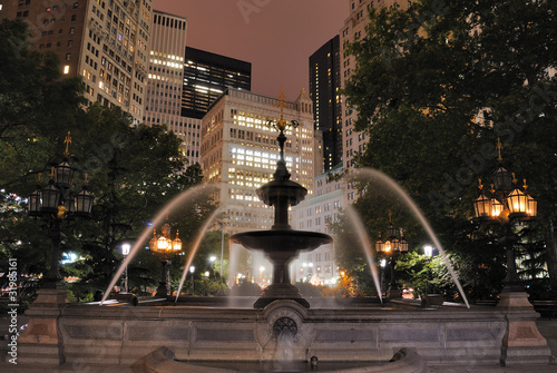 Canvas Print Fountain in New York City Hall Park
