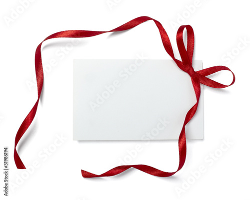 red ribbon card note
