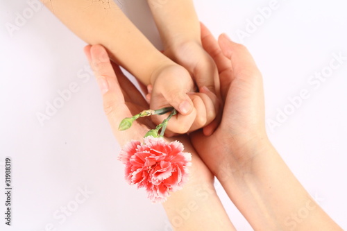 children will carnations to mother