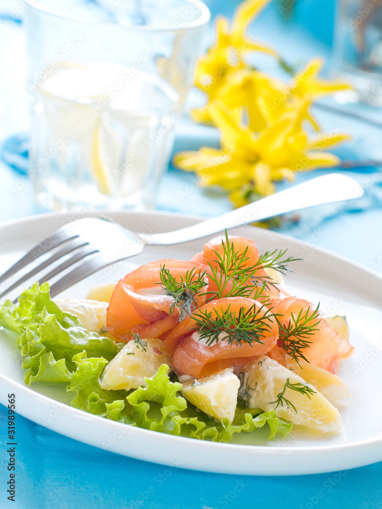 potato and salmon salad potato and salmon salad