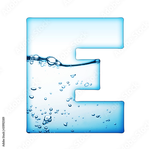 One letter of water wave alphabet