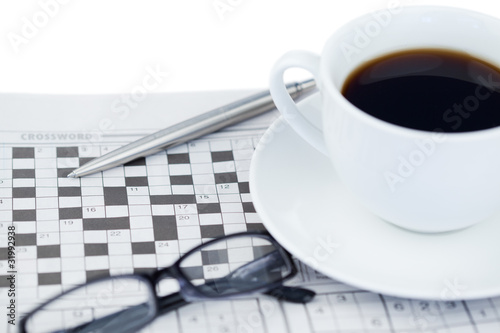 Fotografía Newspapers and crossword puzzle
