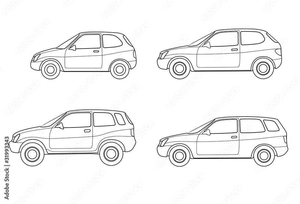 Neutrale Autos_Konturen Neutrale Autos_Konturen