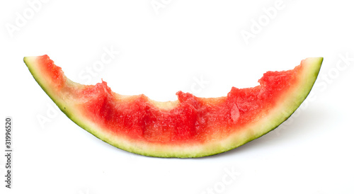 slices of eaten watermelon