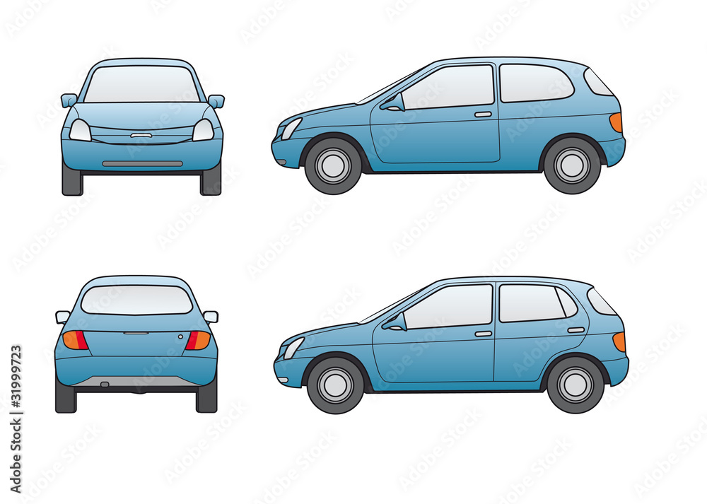 Kompaktwagenklasse,Neutale Marke, blau