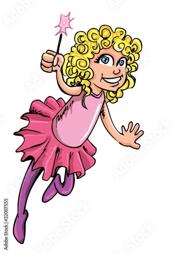 Cartoon fairy with a wand
