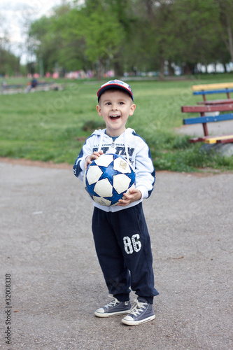 Young boy with a ball