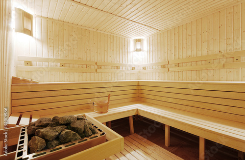 Traditional wooden sauna