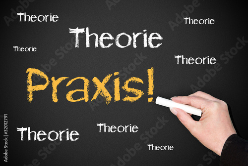 Theorie und Praxis Business Konzept