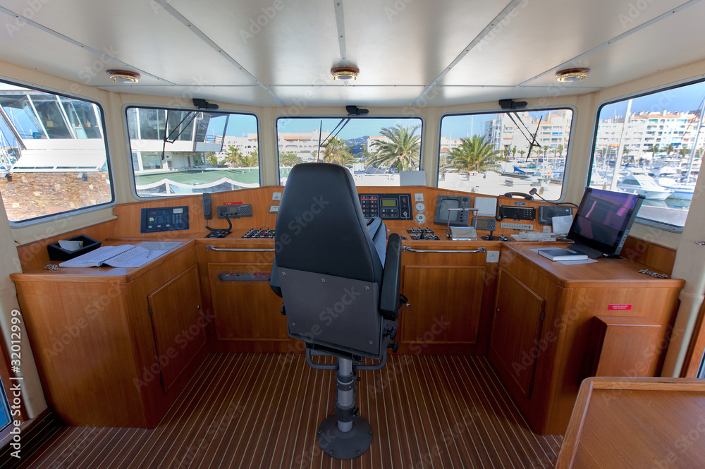 Boat cockpit Stock Photo | Adobe Stock