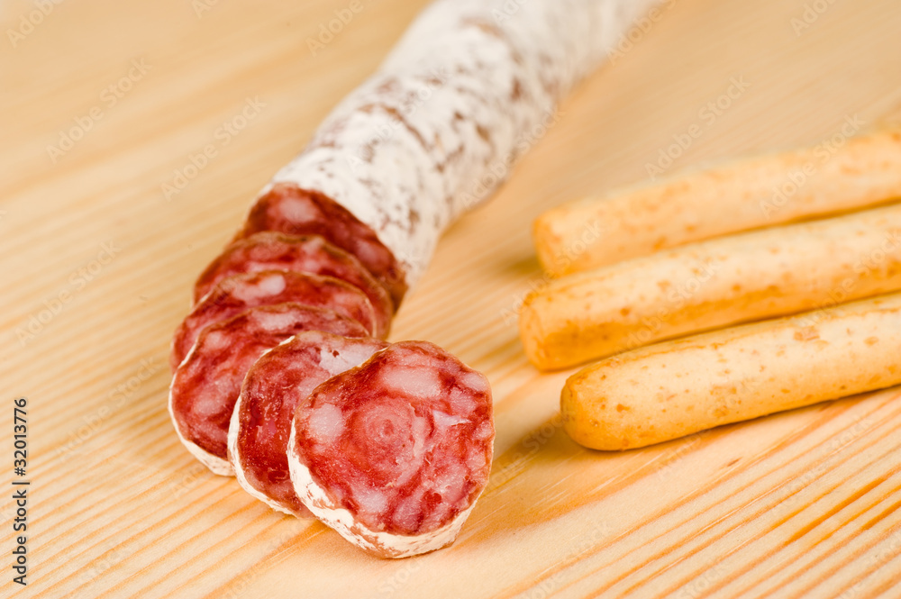 Spanish fuet salami Spanish fuet salami