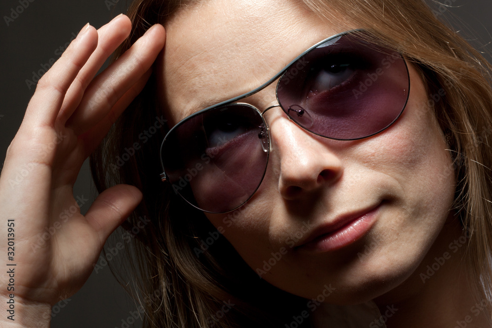 Beautiful woman in glasses Beautiful woman in glasses