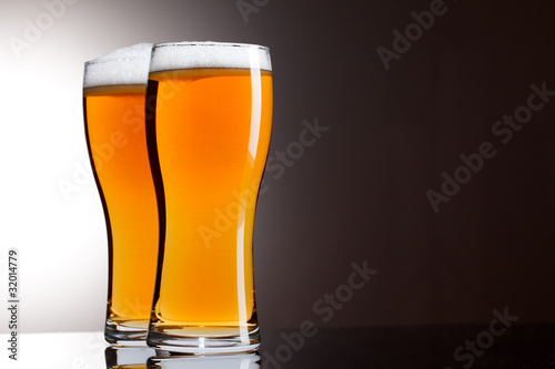 Two glasses of beer