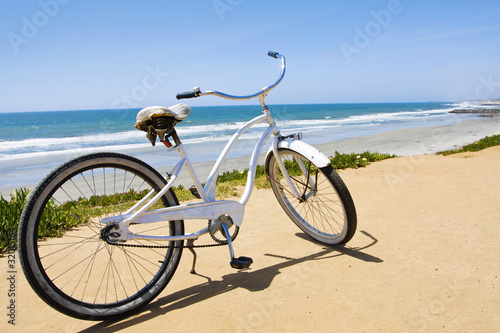Vintage Beach Cruiser Bike along the California Coast