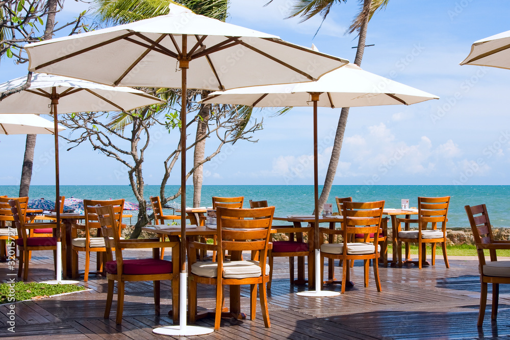 Cafe in beach , Thailand .