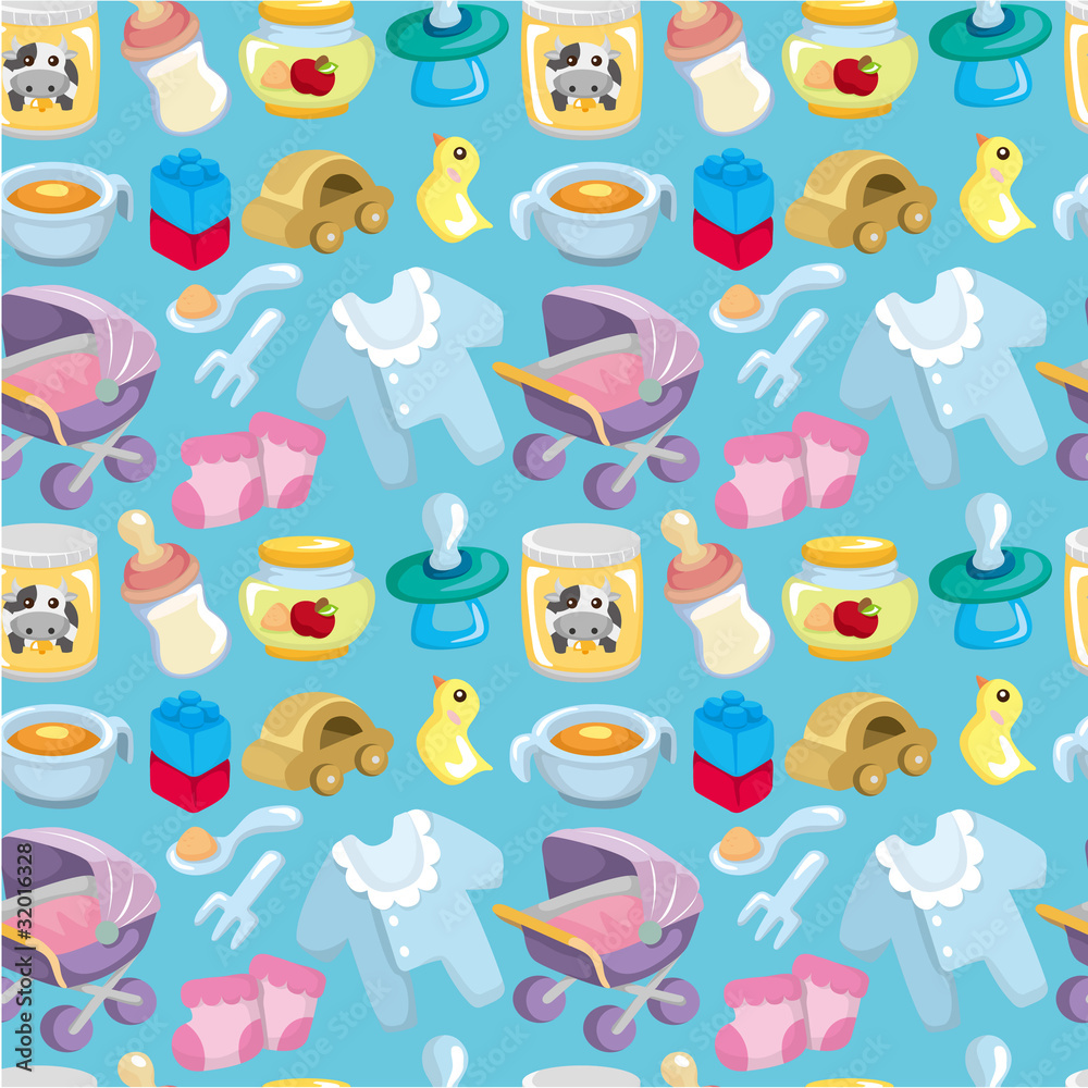 cartoon baby good seamless pattern