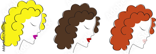 frau mit dauerwelle