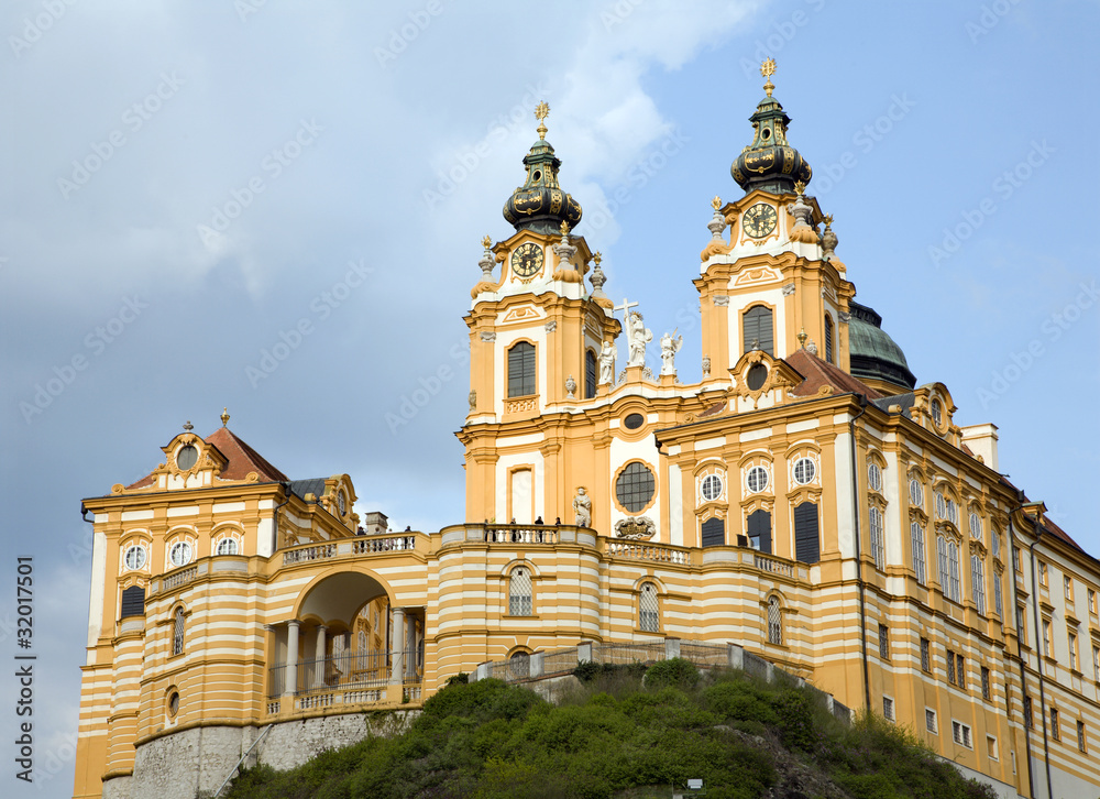 Melk - baroque cloister over Danube - Austria