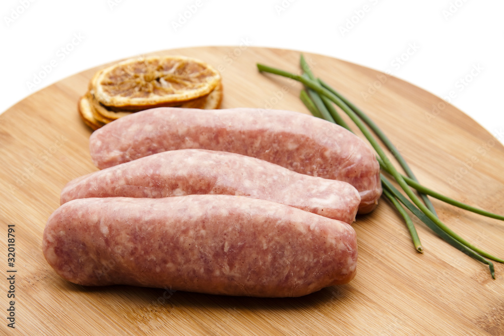 Bratwurst mit Schnittlauch Bratwurst mit Schnittlauch
